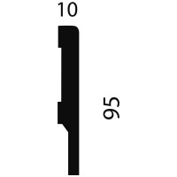 Плинтус COSCA DECOR AP73 под покраску, белый, 95x10x2400 мм, МДФ СПБ098261