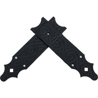 Фигурный уголок Домарт 200x200x50 мм, кованая серия ЯРОСЛАВЛЬ, черный 171088