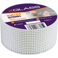 Лента серпянка стеклотканевая самоклеящаяся X-Glass Pro 50 мм х 20 м 220076