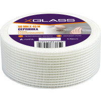 Лента серпянка стеклотканевая самоклеящаяся X-Glass Pro 50 мм х 45 м 220077