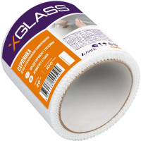 Лента серпянка стеклотканевая самоклеящаяся X-Glass 100 мм х 20 м 220069