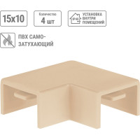 Поворот на 90 гр. TDM ELECTRIC КМП 15х10 сосна упаковка 4 шт SQ0411-0240