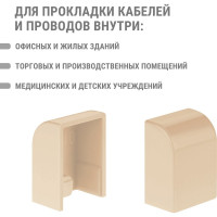 Заглушка кабельной трассы TDM ELECTRIC КМЗ, сосна, 15х10 упаковка 4 шт SQ0411-0230