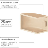 Заглушка кабельной трассы TDM ELECTRIC КМЗ, сосна, 16х16 упаковка 4 шт SQ0411-0231