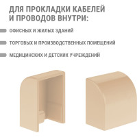 Заглушка кабельной трассы TDM ELECTRIC КМЗ, сосна, 25х16 упаковка 4 шт SQ0411-0233