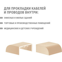 Заглушка кабельной трассы TDM ELECTRIC КМЗ, сосна, 40х16 упаковка 4 шт SQ0411-0234