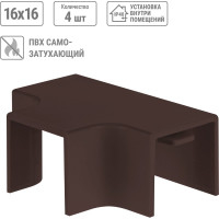 Угол Т-образный TDM ELECTRIC КМТ, бук,16х16 упаковка 4 шт SQ0411-0361