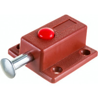 Задвижка Левша кнопочная, мебельная У1-2539