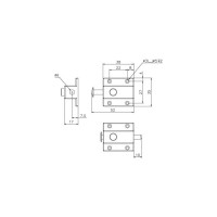 Задвижка Левша кнопочная, мебельная У1-2539