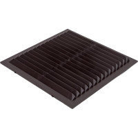 Решетка вентиляционная вытяжная без рамки (130x130 мм; коричневая) ВИЕНТО 1313Вкор