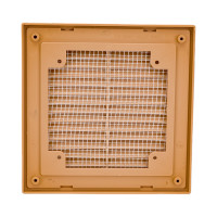 Решетка вентиляционная вытяжная с рамкой (150x150 мм; бежевая) ВИЕНТО 1515ВРбеж