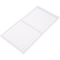 Решетка вентиляционная вытяжная без рамки (110x220 мм; белая) ВИЕНТО 1122В