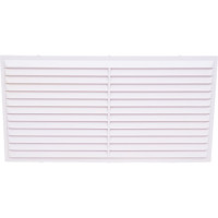 Решетка вентиляционная вытяжная без рамки (110x220 мм; белая) ВИЕНТО 1122В