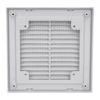 Решетка вентиляционная вытяжная с рамкой (150x150 мм; белая) ВИЕНТО 1515ВР