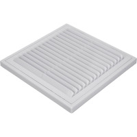 Решетка вентиляционная вытяжная с рамкой (150x150 мм; белая) ВИЕНТО 1515ВР