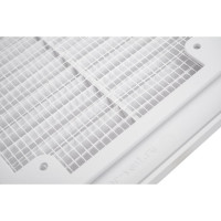 Решетка вентиляционная вытяжная с рамкой (150x150 мм; белая) ВИЕНТО 1515ВР