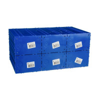 Пластиковый короб СТЕЛЛА-ТЕХНИК 140x250x100 мм, комплект 6 штук C-2-К6-синий-белый