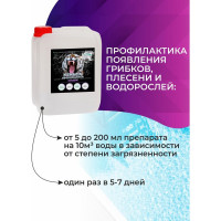 Химия для бассейна КЕНАЗ НЕПЕНЯЩИЙСЯ альгицид осветление воды, средство от водорослей, 20 л 809356