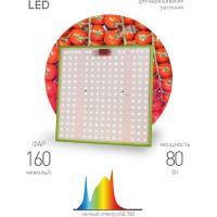 Светодиодный фитопрожектор для растений ЭРА FITO-80W-LED-QB Quantum board, Б0053285