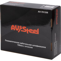 Пневматическая орбитальная шлифмашина AV Steel 150 мм с отсосом AV-701336