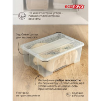Универсальный ящик Econova TEX-BOX 38x28x14 см, 10 л, бесцветный 434207001