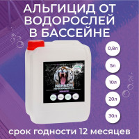 Химия для бассейна КЕНАЗ ИН НЕПЕНЯЩИЙСЯ альгицид осветление воды, средство от водорослей, 5 л 306657