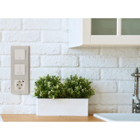 Выключатель Legrand одноклавишный с подсветкой/индикацией Legrand Inspiria 10А 250В безвинтовые зажимы слоновая кость 673611