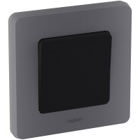 Выключатель Legrand одноклавишный Legrand Inspiria 10А 250В безвинтовые зажимы антрацит 673603