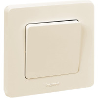 Выключатель Legrand одноклавишный Legrand Inspiria 10А 250В безвинтовые зажимы слоновая кость 673601
