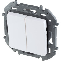 Двухклавишный выключатель Legrand - INSPIRIA - 10 AX - 250 В - белый 673620