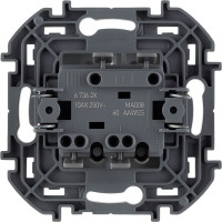 Двухклавишный выключатель Legrand - INSPIRIA - 10 AX - 250 В - алюминий 673622