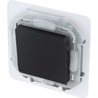 Переключатель Legrand одноклавишный IP44 Inspiria 10А 250В безвинтовые зажимы антрацит 673673