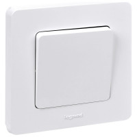 Выключатель Legrand одноклавишный Legrand Inspiria 10А 250В безвинтовые зажимы белый 673600