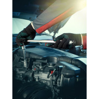 Рабочие перчатки Фабрика перчаток, х/б с ПВХ,  10 класс, 1 пара, черные, р.М 5-10-СТ-ЧЕР-(M)