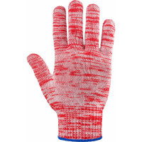 Плотные трикотажные перчатки Фабрика перчаток, без ПВХ, 10 класс, 6 нитей, красные, р.XS 6-10-ПЛ-КР-БП-(XS)