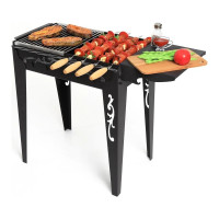 Садовый мангал с боковой полкой GRATAR МС 600