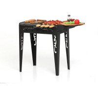 Садовый мангал с боковой полкой GRATAR МС 600