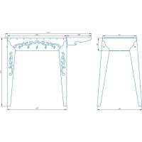 Садовый мангал с боковой полкой GRATAR МС 600
