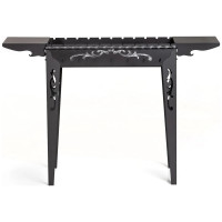 Садовый мангал с двумя боковыми полками GRATAR МС 740