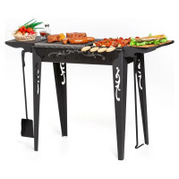 Садовый мангал с двумя боковыми полками GRATAR МС 740