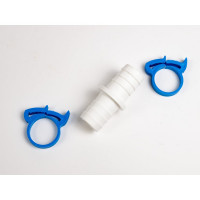 Соединитель для шлангов 3/4x3/4 с 2-мя хомутами ДТРД Clip-Track 4W_1919_02А003.010.0026