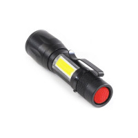 Светодиодный алюминиевый фонарь Smartbuy 3Вт LED+ 3 Вт COB, AA, черный SBF-104