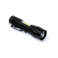Светодиодный алюминиевый фонарь Smartbuy 3Вт LED+ 3 Вт COB, AA, черный SBF-104