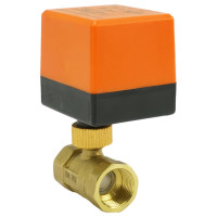 Кран DN.ru латунный RP.BRASS.120.MM.020 Ду20 Ру16, муфтовый электропривод 220В D160-00118