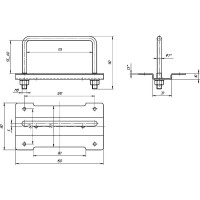 Скрытая ручка для погреба Левша цинк У8-2519.ЦБ
