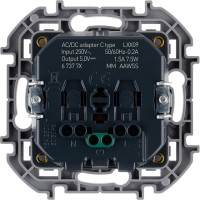 Розетка Legrand с заземлением с USB тип C Legrand Inspiria со шторками 16А 250В 1500мА 5В безвинтовые зажимы антрацит 673773