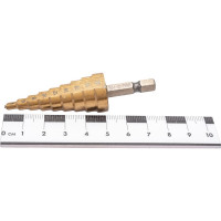 Сверло ступенчатое 4-20 мм, 9 размеров Резолюкс 31402