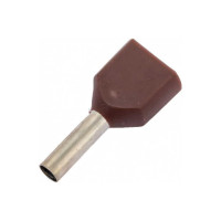 Наконечники для проводов обжимные изолированные штырьевые втулочные (двойные) НШвИ (2) 1,5х8 (упаковка/20 штук) TDM ELECTRIC SQ0568-0046