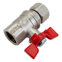 Шаровой кран VALFEX PREMIUM для воды, с накидной гайкой, 1/2" ВР/ВР, бабочка VF.241.NB1.012.PREMIUM