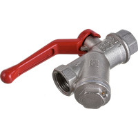 Шаровой кран с фильтром VALFEX PREMIUM для воды, 1/2" ВР/ВР, рычаг VF.292.NR1.012.PREMIUM